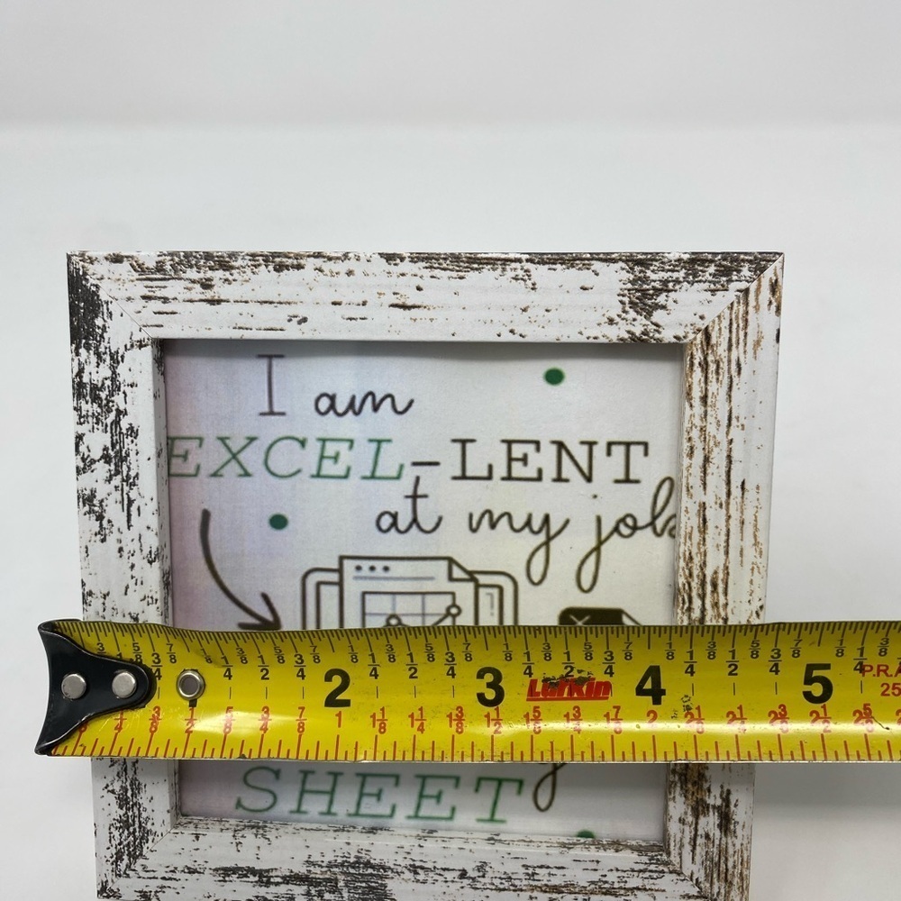 Rustic White Picture Frame with Humorous Print - Picture 3 of 6